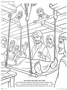 Jesus Heals The Paralytic Man Coloring Page 3