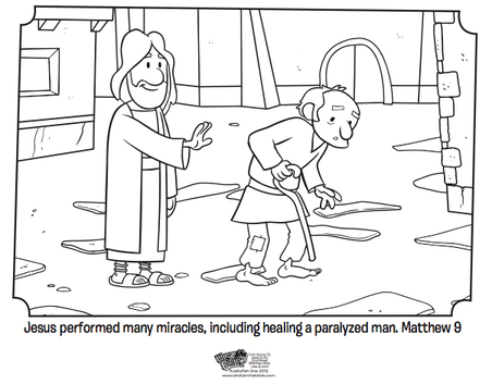 Jesus Heals The Paralyzed Man Coloring Page 5