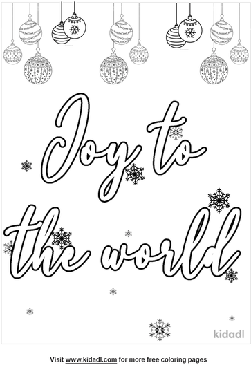 Joy To The World Coloring Pages