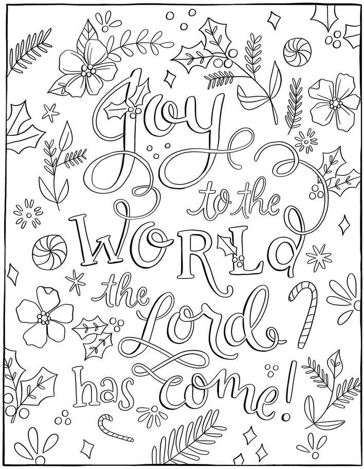 Joy To The World Coloring Pages