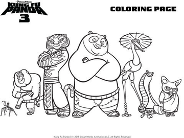 Kung Fu Panda 3 Coloring Pages 1