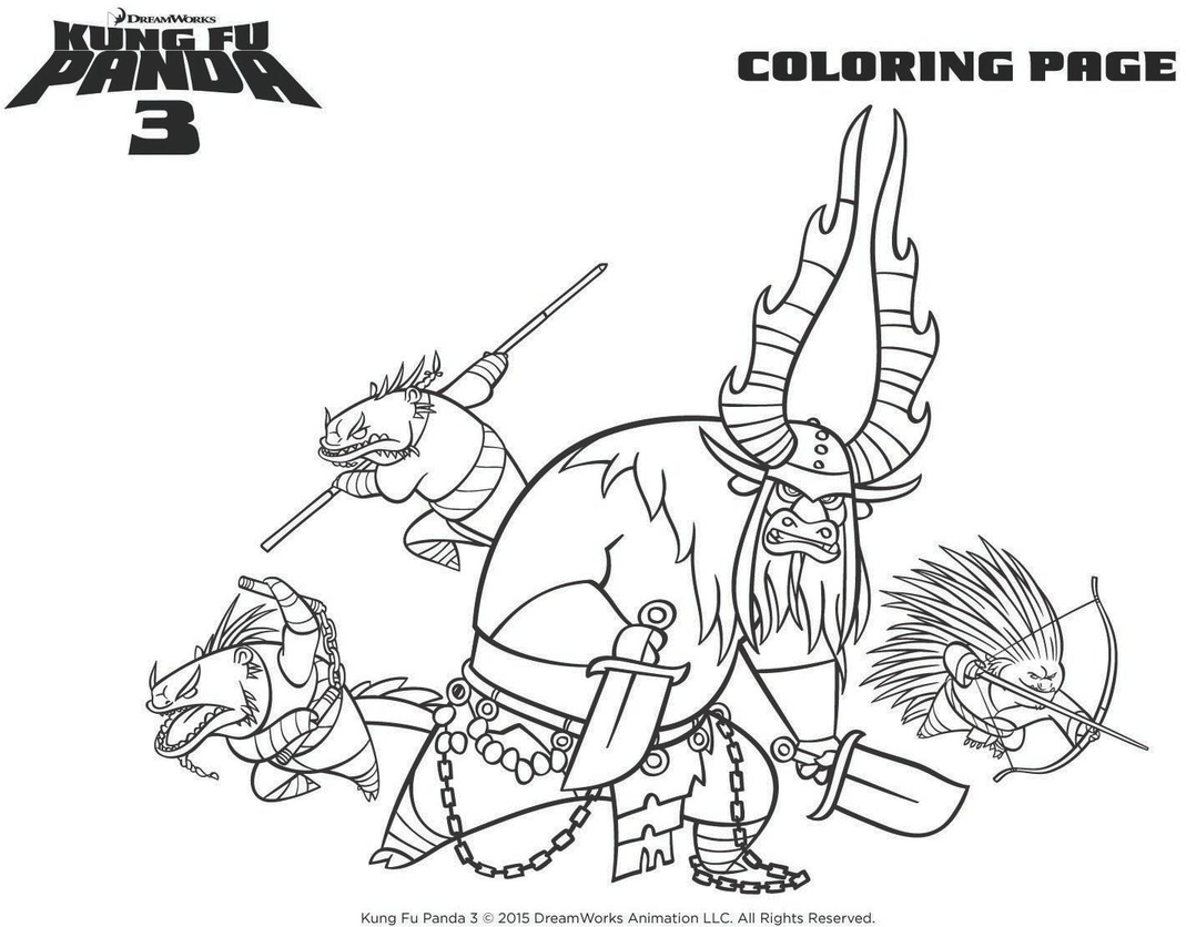 Kung Fu Panda 3 Coloring Pages 9