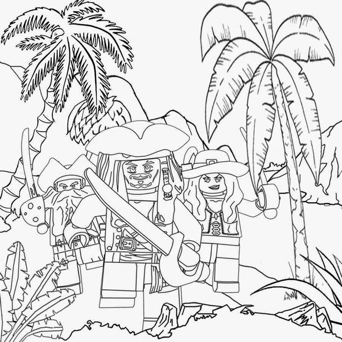 Lego Pirates Of The Caribbean Coloring Pages 1