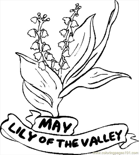 Lily Of The Valley Coloring Pages 1