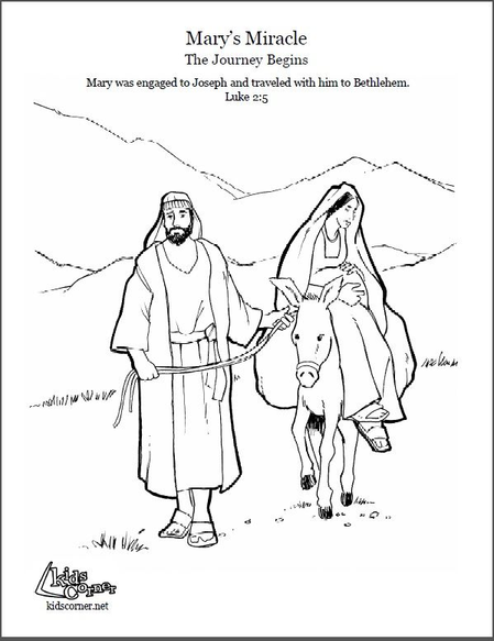 Mary And Joseph Travel To Bethlehem Coloring Pages 6