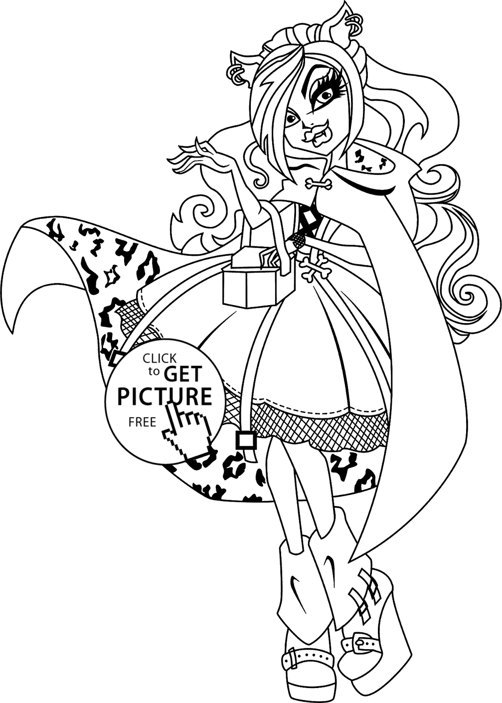 Monster High Coloring Pages Clawdeen Wolf 4