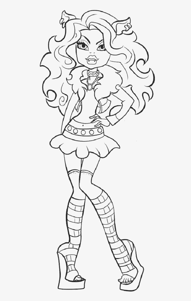 Monster High Coloring Pages Clawdeen Wolf 6