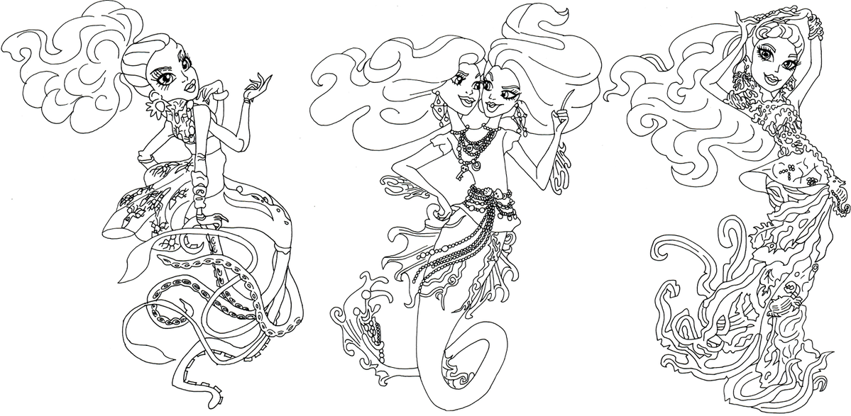 Monster High Great Scarrier Reef Coloring Pages