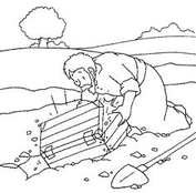 Parable Of The Hidden Treasure Coloring Page 2