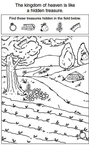Parable Of The Hidden Treasure Coloring Page 3