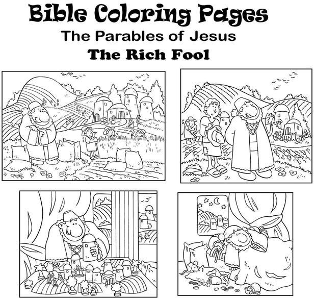 Parable Of The Rich Fool Coloring Page 7