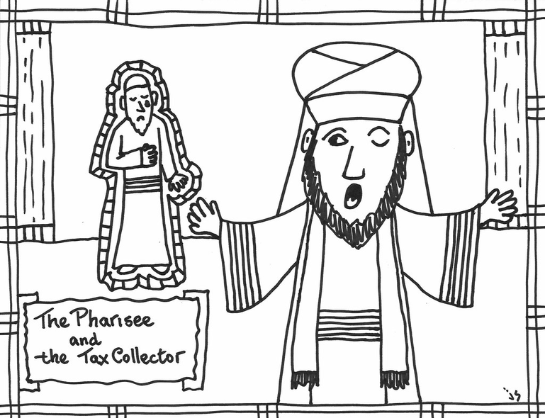 Pharisee And Tax Collector Coloring Page 4