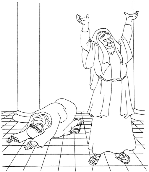 Pharisee And Tax Collector Coloring Page 6