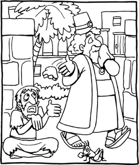 Rich Man And Lazarus Coloring Page