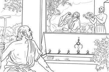 Rich Man And Lazarus Coloring Page 5