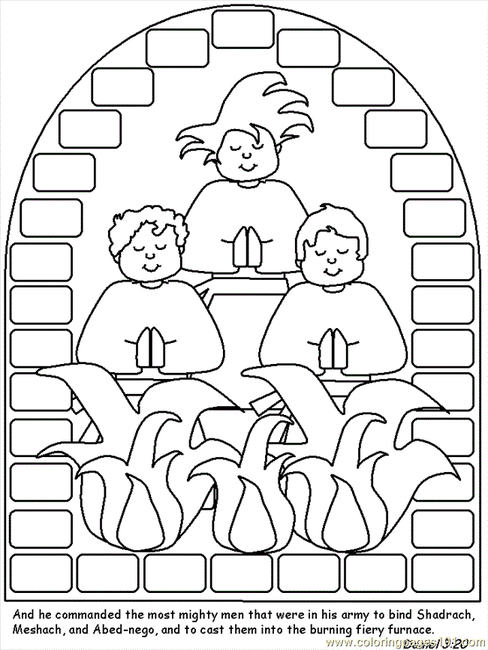 Shadrach Meshach And Abednego Coloring Page 2