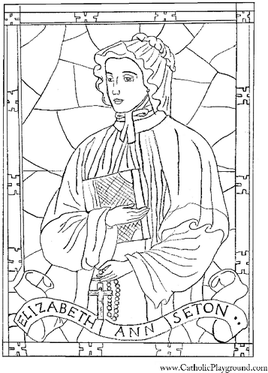 St Elizabeth Of Hungary Coloring Page 1