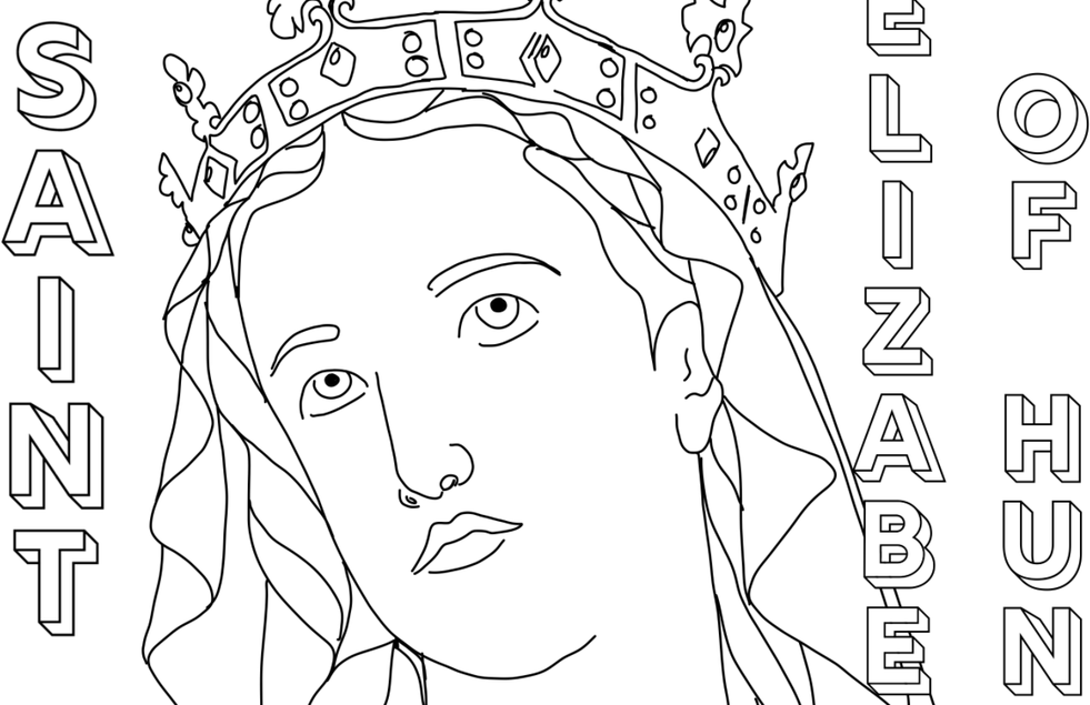 St Elizabeth Of Hungary Coloring Page