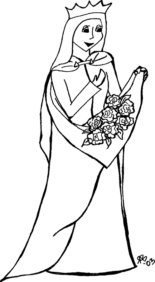 St Elizabeth Of Hungary Coloring Page