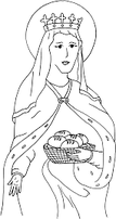 St Elizabeth Of Hungary Coloring Page 4