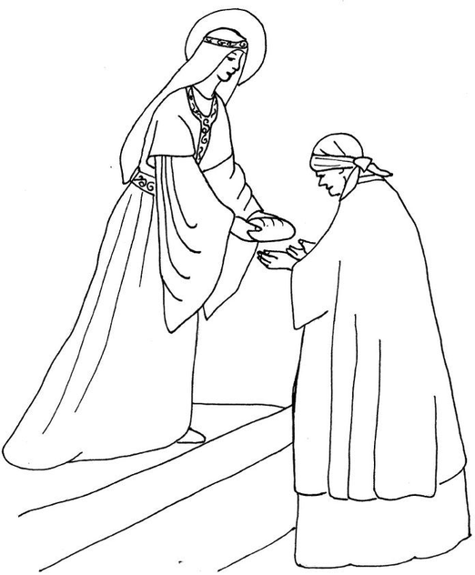 St Elizabeth Of Hungary Coloring Page 6