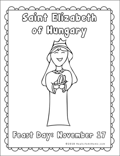 St Elizabeth Of Hungary Coloring Page 7