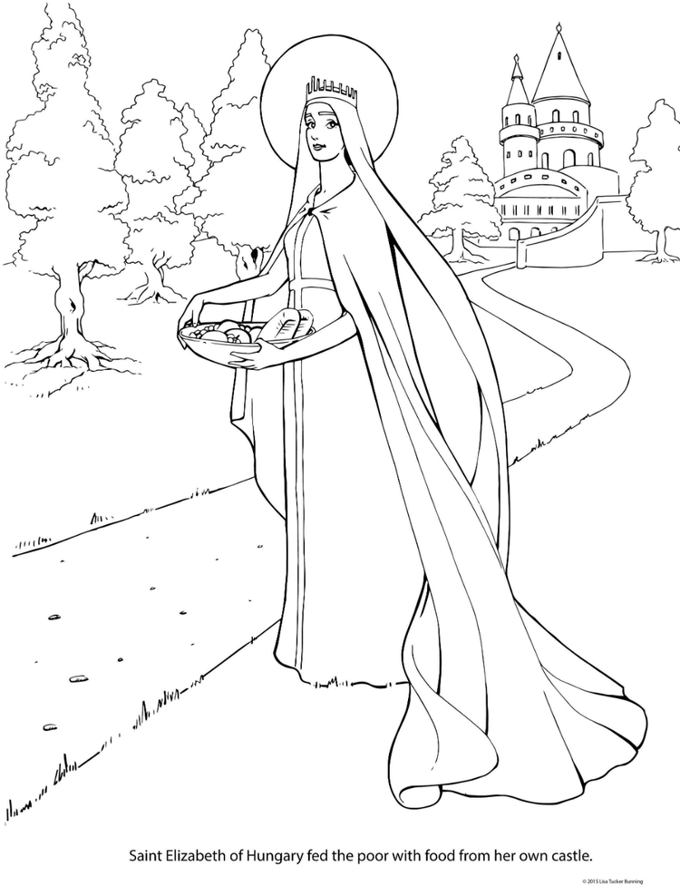 St Elizabeth Of Hungary Coloring Page 8