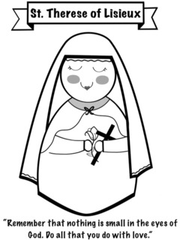 St Therese Of Lisieux Coloring Page 3
