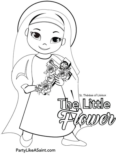 St Therese Of Lisieux Coloring Page 4