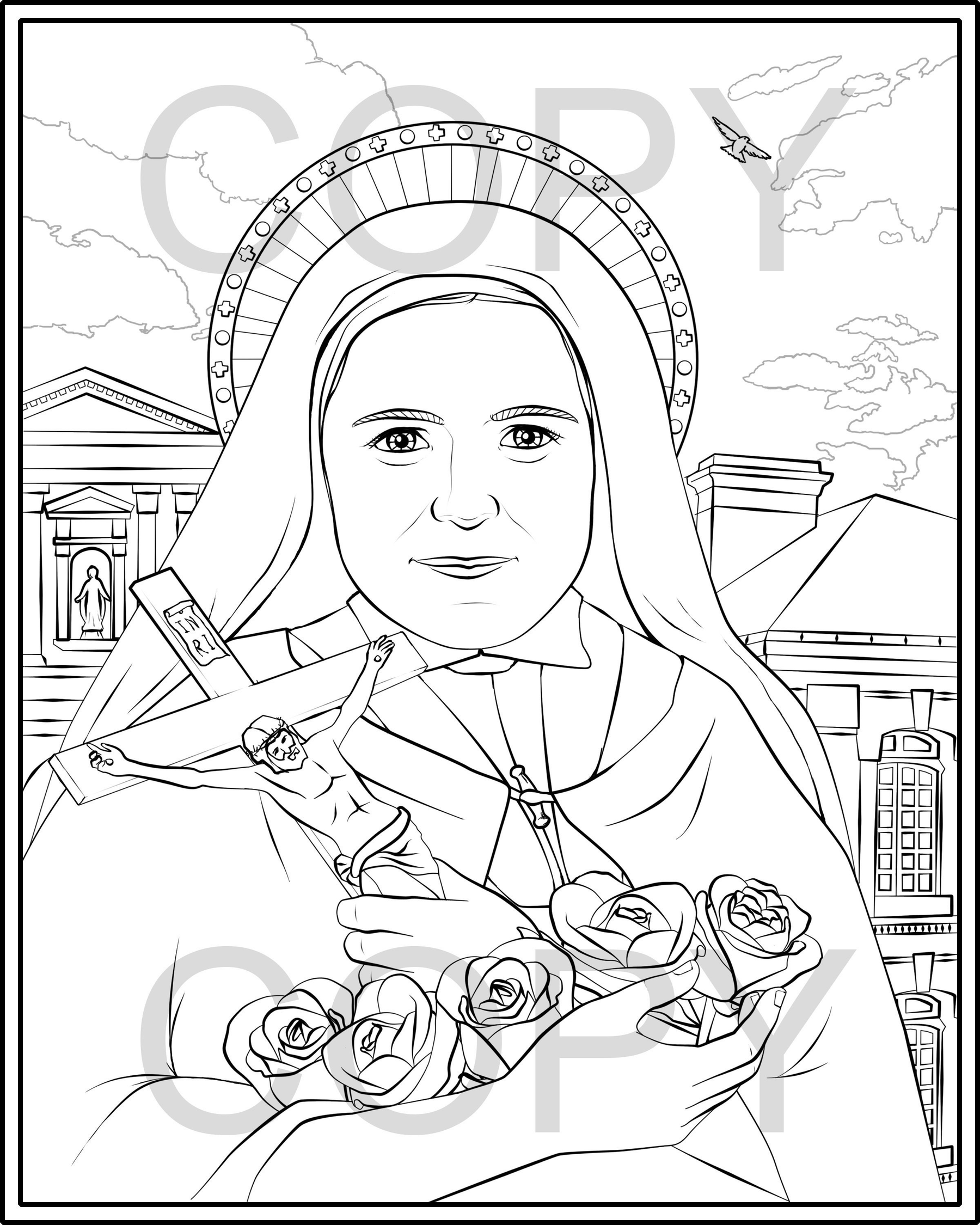 St Therese Of Lisieux Coloring Page 5