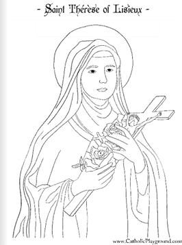 St Therese Of Lisieux Coloring Page 6