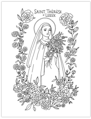 St Therese Of Lisieux Coloring Page 7