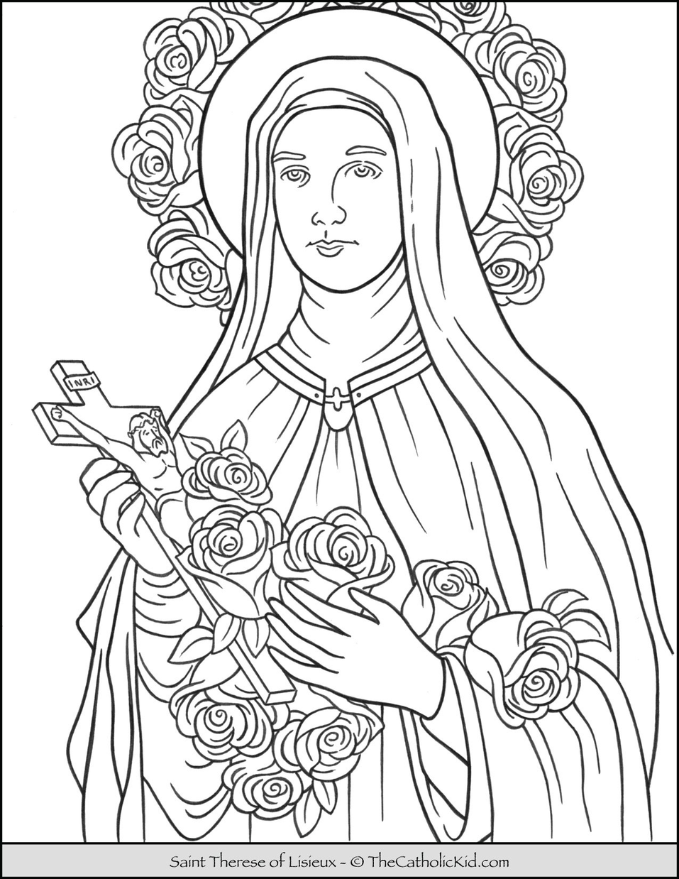St Therese Of Lisieux Coloring Page 8