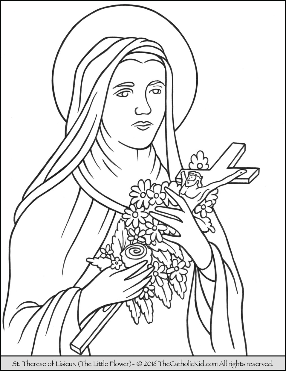 St Therese Of Lisieux Coloring Page 9