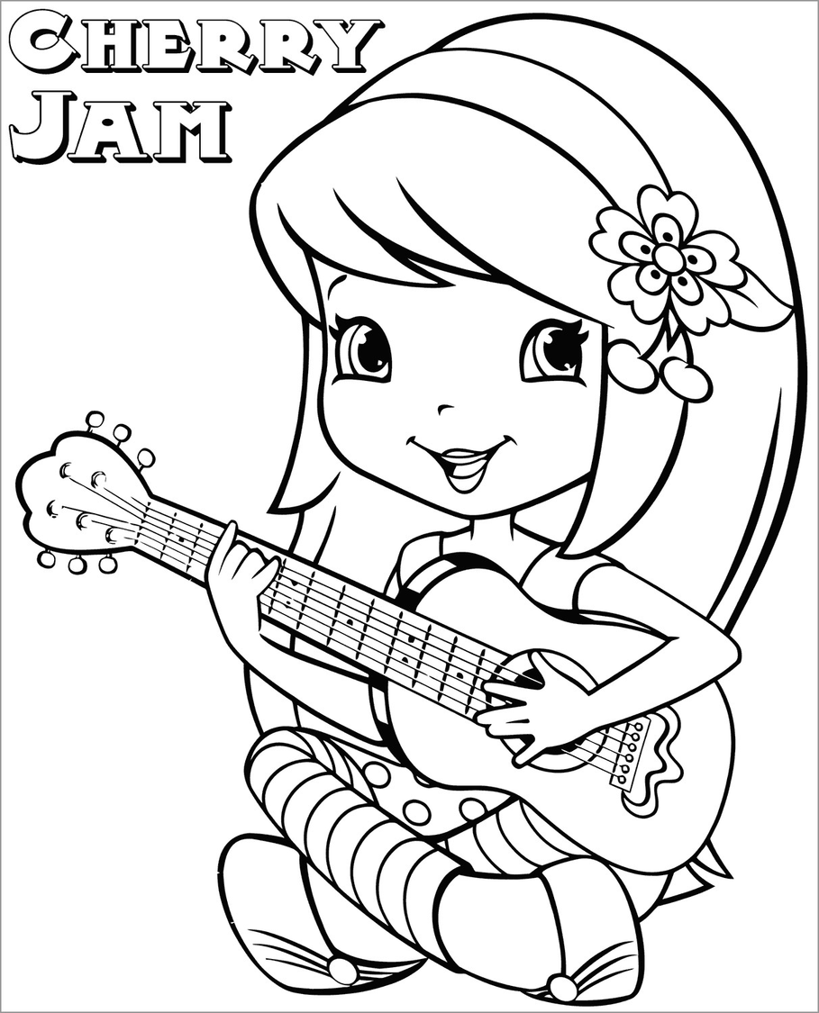 Strawberry Shortcake Cherry Jam Coloring Pages 2