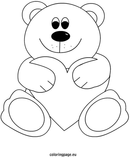 Teddy Bear With Heart Coloring Page 8