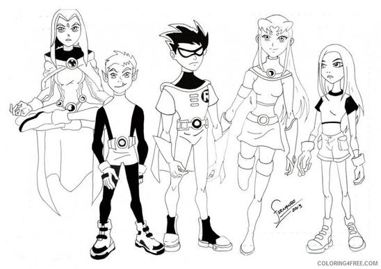 Teen Titans Go Coloring Pages Chibi 1