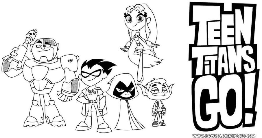 Teen Titans Go Coloring Pages Chibi 2