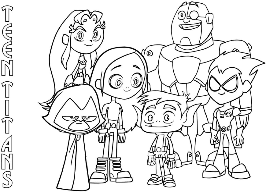 Teen Titans Go Coloring Pages Chibi 8