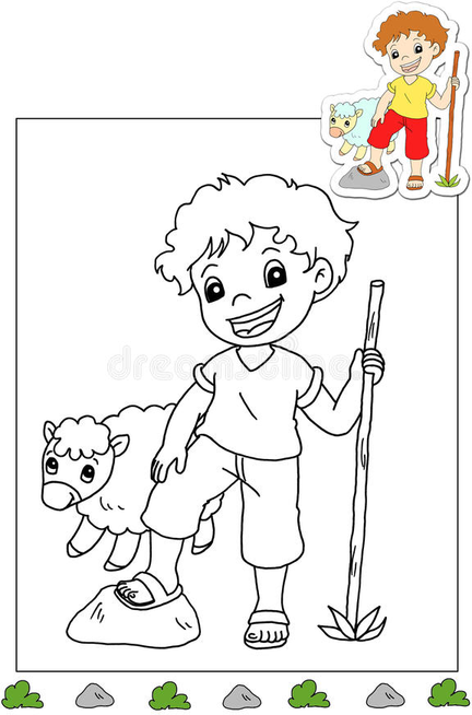 The Boy Who Cried Wolf Coloring Pages 1