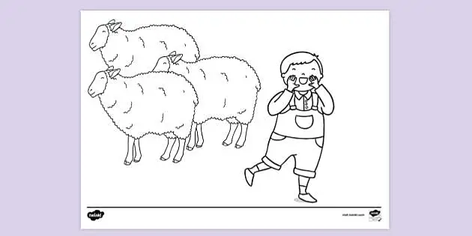 The Boy Who Cried Wolf Coloring Pages 4