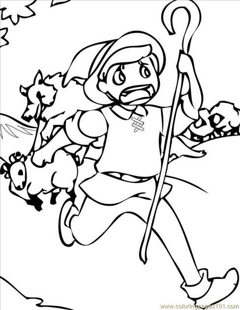 The Boy Who Cried Wolf Coloring Pages 5