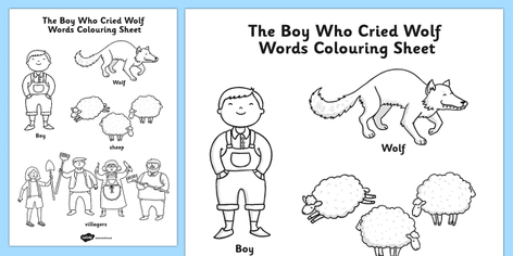 The Boy Who Cried Wolf Coloring Pages 6