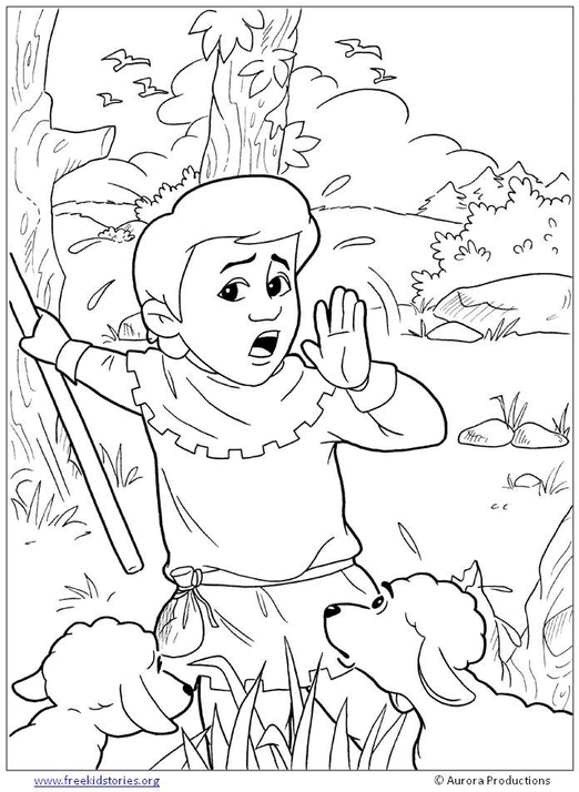 The Boy Who Cried Wolf Coloring Pages 8