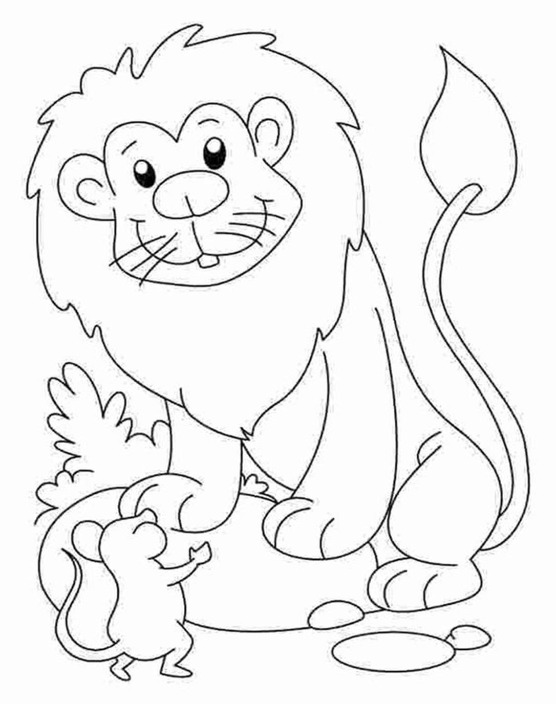 The Lion And The Mouse Coloring Pages 7