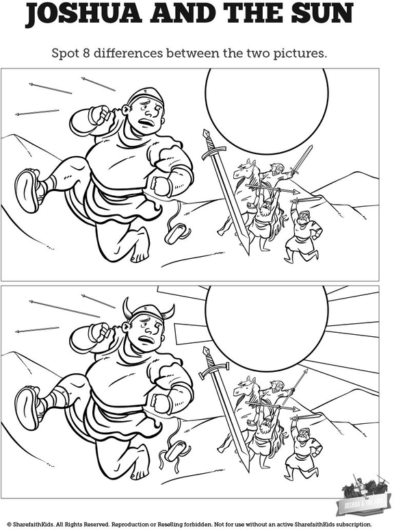 The Sun Stood Still Coloring Page 4
