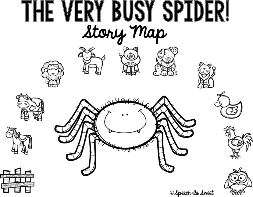 The Very Busy Spider Coloring Pages 1