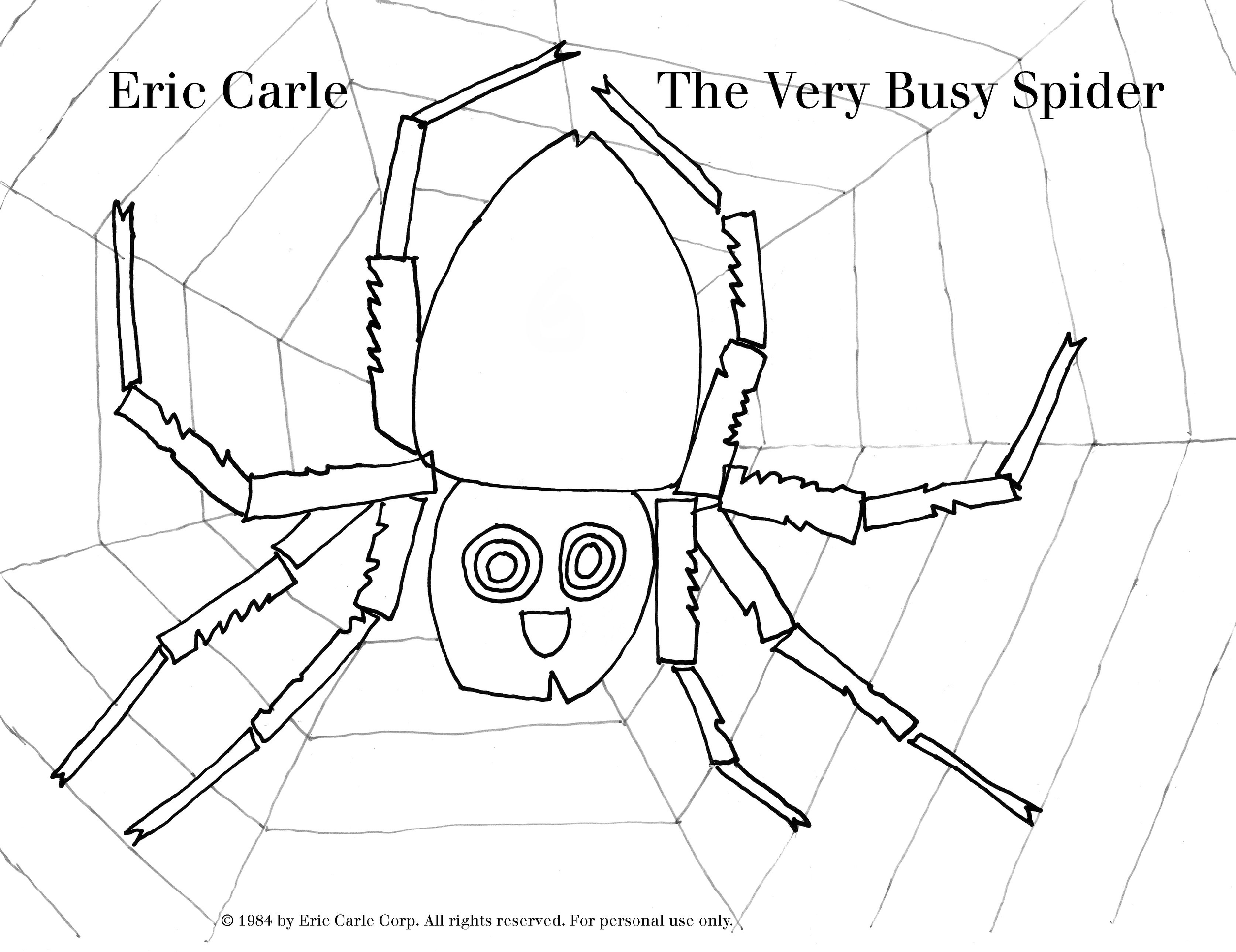 The Very Busy Spider Coloring Pages 6