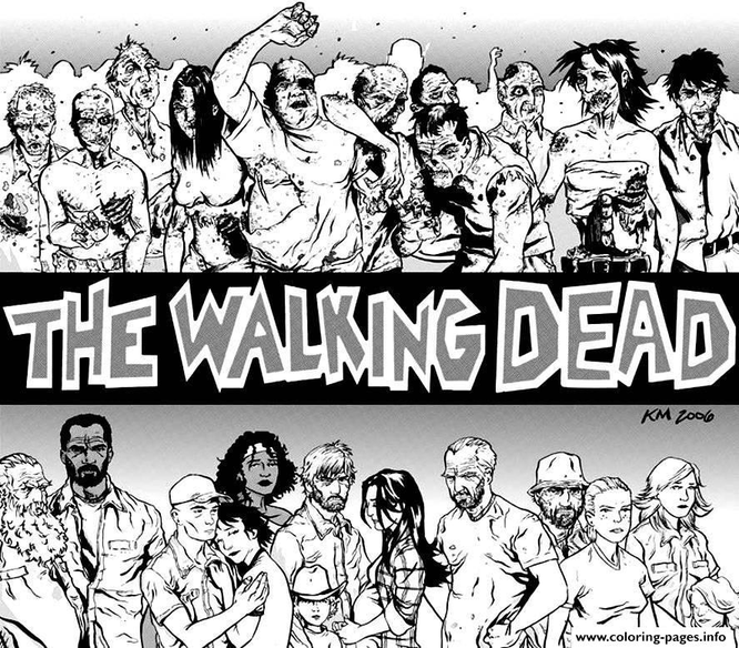 The Walking Dead Coloring Pages To Print 1