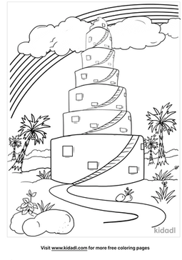 Tower Of Babel Coloring Pages Free 3